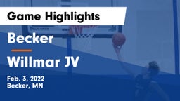Becker  vs Willmar JV Game Highlights - Feb. 3, 2022