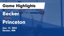 Becker  vs Princeton  Game Highlights - Jan. 12, 2024