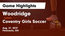 Woodridge  vs Coventry  Girls Soccer Game Highlights - Aug. 27, 2019