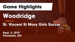 Woodridge  vs St. Vincent St Mary  Girls Soccer Game Highlights - Sept. 5, 2019