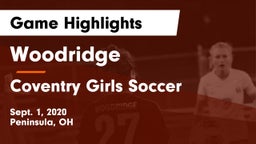 Woodridge  vs Coventry  Girls Soccer Game Highlights - Sept. 1, 2020