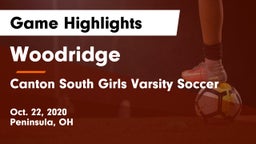 Woodridge  vs Canton South  Girls Varsity Soccer Game Highlights - Oct. 22, 2020
