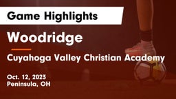 Woodridge  vs Cuyahoga Valley Christian Academy  Game Highlights - Oct. 12, 2023
