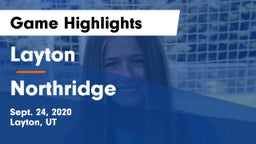 Layton  vs Northridge  Game Highlights - Sept. 24, 2020