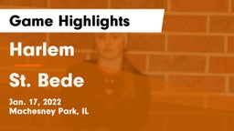 Harlem  vs St. Bede  Game Highlights - Jan. 17, 2022