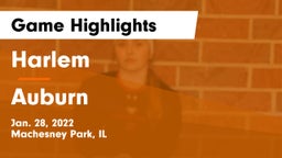 Harlem  vs Auburn  Game Highlights - Jan. 28, 2022