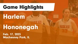 Harlem  vs Hononegah  Game Highlights - Feb. 17, 2023