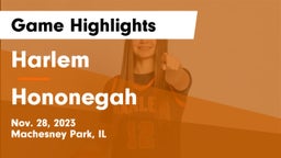 Harlem  vs Hononegah  Game Highlights - Nov. 28, 2023
