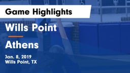 Wills Point  vs Athens  Game Highlights - Jan. 8, 2019