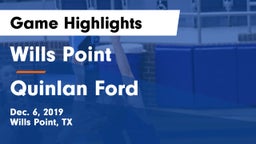 Wills Point  vs Quinlan Ford  Game Highlights - Dec. 6, 2019