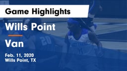 Wills Point  vs Van  Game Highlights - Feb. 11, 2020