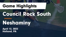 Council Rock South  vs Neshaminy  Game Highlights - April 12, 2022