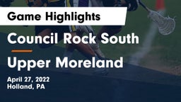 Council Rock South  vs Upper Moreland  Game Highlights - April 27, 2022