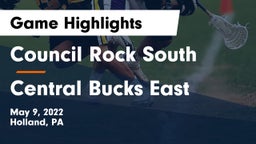 Council Rock South  vs Central Bucks East  Game Highlights - May 9, 2022