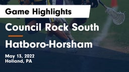 Council Rock South  vs Hatboro-Horsham  Game Highlights - May 13, 2022