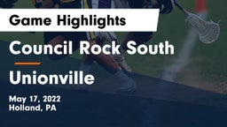 Council Rock South  vs Unionville  Game Highlights - May 17, 2022
