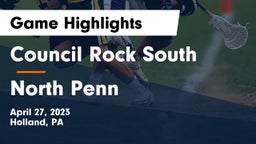 Council Rock South  vs North Penn  Game Highlights - April 27, 2023