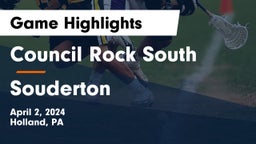 Council Rock South  vs Souderton  Game Highlights - April 2, 2024