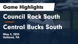 Council Rock South  vs Central Bucks South  Game Highlights - May 4, 2024