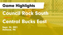 Council Rock South  vs Central Bucks East  Game Highlights - Sept. 24, 2021