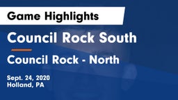 Council Rock South  vs Council Rock  - North Game Highlights - Sept. 24, 2020