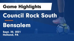 Council Rock South  vs Bensalem  Game Highlights - Sept. 20, 2021