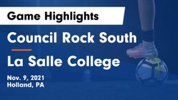 Council Rock South  vs La Salle College  Game Highlights - Nov. 9, 2021