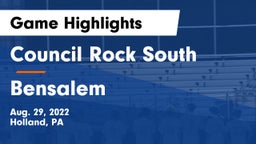 Council Rock South  vs Bensalem  Game Highlights - Aug. 29, 2022