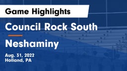 Council Rock South  vs Neshaminy  Game Highlights - Aug. 31, 2022