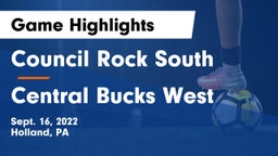 Council Rock South  vs Central Bucks West  Game Highlights - Sept. 16, 2022
