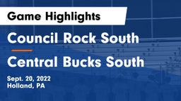 Council Rock South  vs Central Bucks South  Game Highlights - Sept. 20, 2022