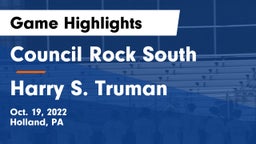 Council Rock South  vs Harry S. Truman  Game Highlights - Oct. 19, 2022