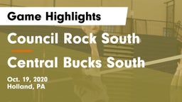 Council Rock South  vs Central Bucks South  Game Highlights - Oct. 19, 2020