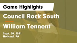 Council Rock South  vs William Tennent  Game Highlights - Sept. 30, 2021