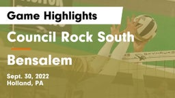 Council Rock South  vs Bensalem  Game Highlights - Sept. 30, 2022