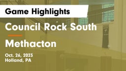 Council Rock South  vs Methacton  Game Highlights - Oct. 26, 2023
