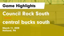 Council Rock South  vs central bucks south Game Highlights - March 11, 2020