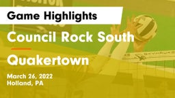 Council Rock South  vs Quakertown  Game Highlights - March 26, 2022