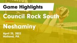 Council Rock South  vs Neshaminy  Game Highlights - April 25, 2022