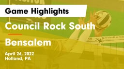 Council Rock South  vs Bensalem  Game Highlights - April 26, 2022