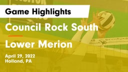 Council Rock South  vs Lower Merion  Game Highlights - April 29, 2022