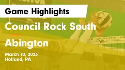 Council Rock South  vs Abington  Game Highlights - March 30, 2023