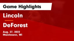 Lincoln  vs DeForest  Game Highlights - Aug. 27, 2022