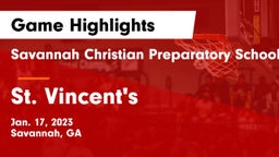 Savannah Christian Preparatory School vs St. Vincent's Game Highlights - Jan. 17, 2023
