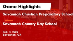 Savannah Christian Preparatory School vs Savannah Country Day School Game Highlights - Feb. 4, 2023