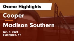 Cooper  vs Madison Southern  Game Highlights - Jan. 4, 2020