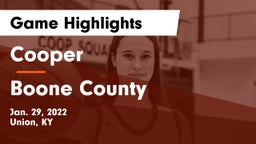 Cooper  vs Boone County  Game Highlights - Jan. 29, 2022
