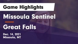 Missoula Sentinel  vs Great Falls  Game Highlights - Dec. 14, 2021
