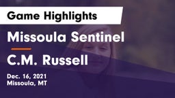 Missoula Sentinel  vs C.M. Russell  Game Highlights - Dec. 16, 2021