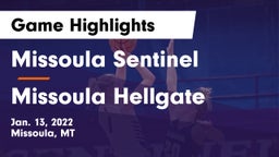 Missoula Sentinel  vs Missoula Hellgate  Game Highlights - Jan. 13, 2022